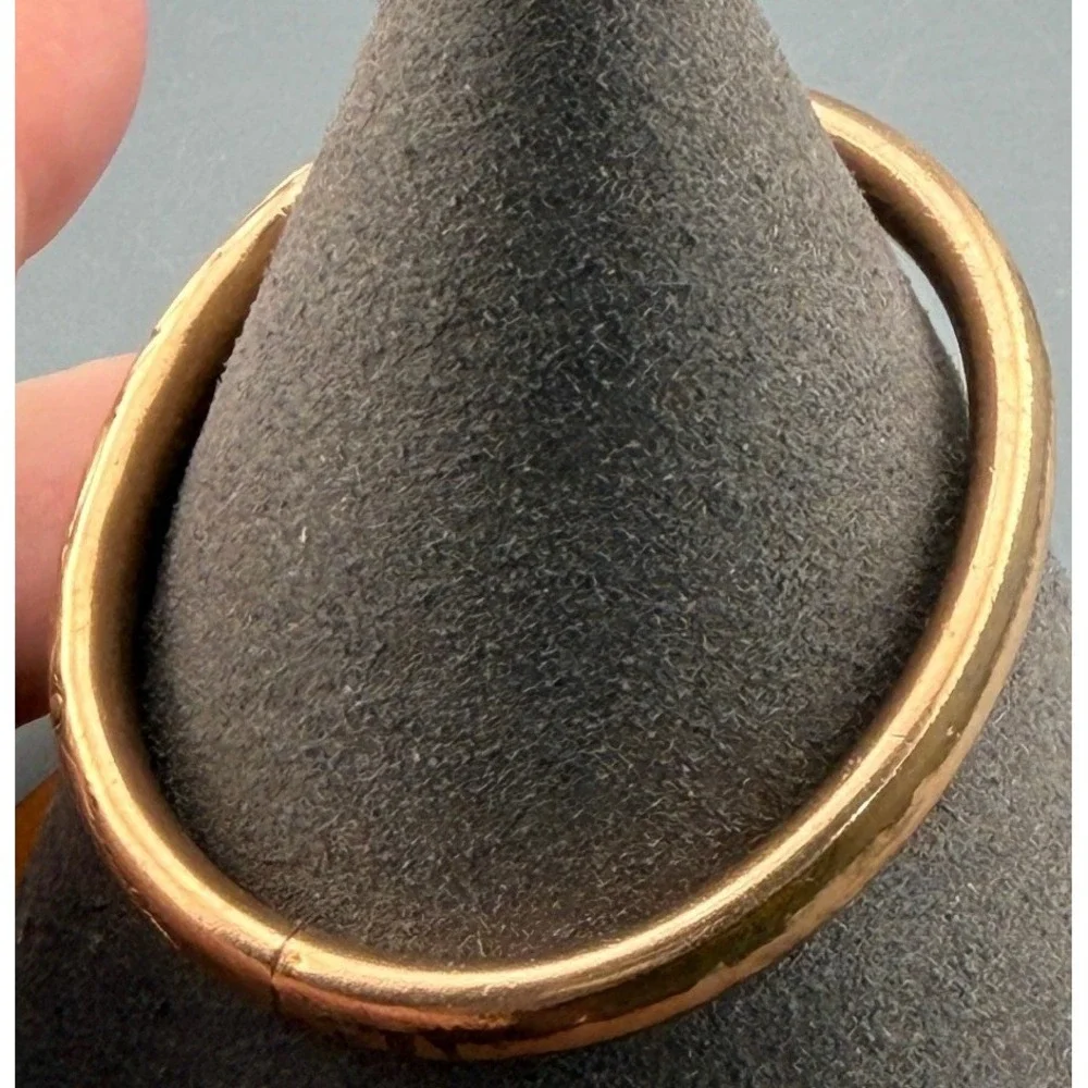Vintage Gold Filled Bracelet Childs A & Z Engraved Bangle 1 5/8